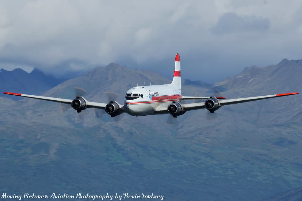 DC-4 in flight
